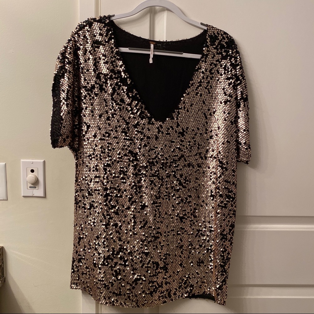Gold/black sequin dress - perfect for NYE!